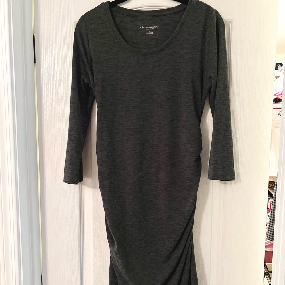 Army green maternity dress